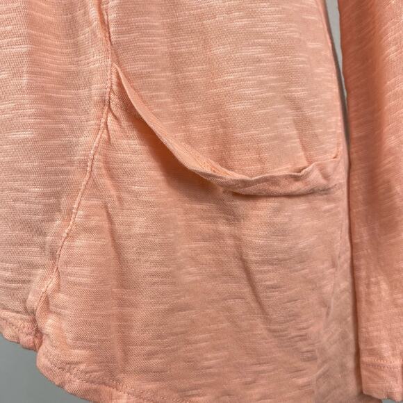 Left of Center Henley Top Anthropologie Button Scoopneck Tunic Pink Womens XS - Picture 8 of 10